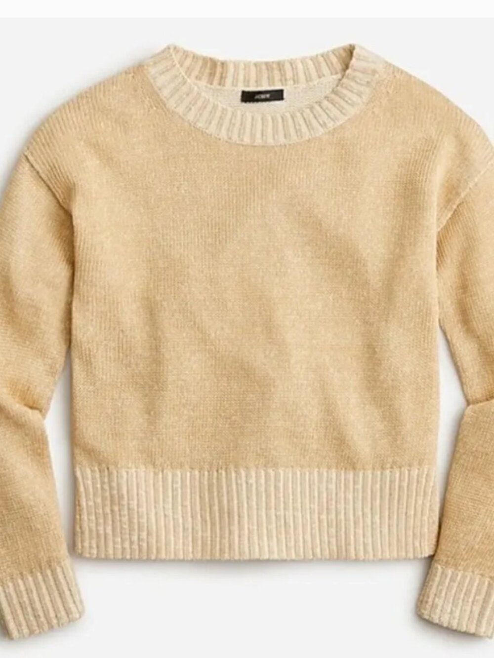 J. Crew Cotton Linen Beach Sweater Khaki Antique White S BH469